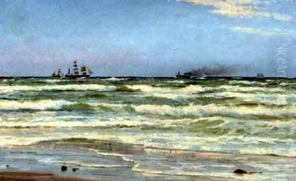 Sakgen Strand Oil Painting by Carl Locher