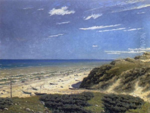 Kustenlandscaft Mit Dunen Oil Painting by Carl Locher