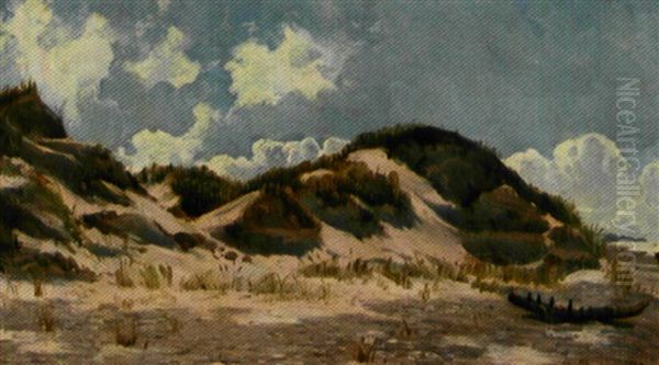 Klitparti, Skagen Oil Painting by Carl Locher