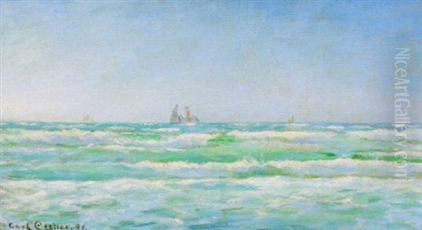 Kustlandskap Oil Painting by Carl Locher