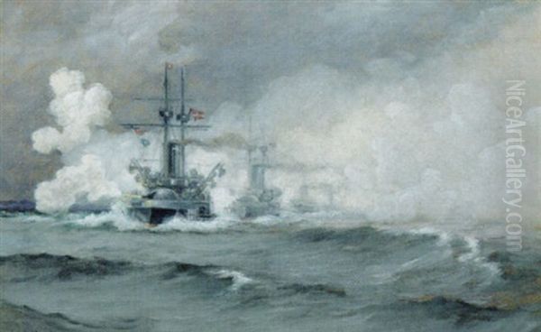 Den Danske Flade Star Ud Oil Painting by Carl Locher