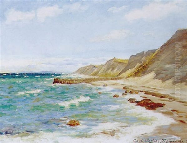 Kystparti Fra Tisvilde Oil Painting by Carl Locher