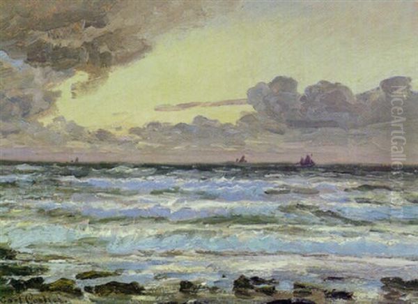 Udsigt Over Havet Oil Painting by Carl Locher