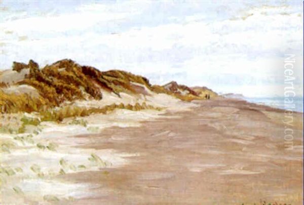 Klitter Ved Hojen, Gammel Skagen Oil Painting by Carl Locher