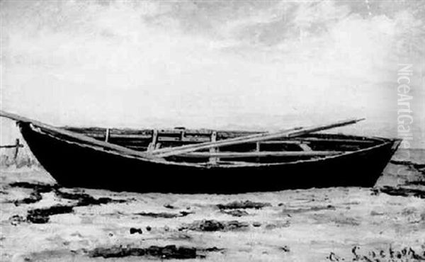 Optrukket Bad Pa Standen Oil Painting by Carl Locher