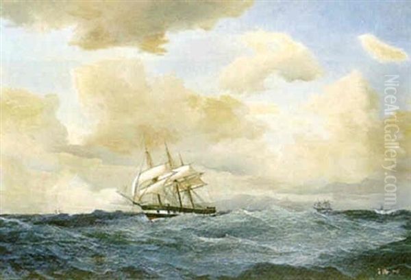 Marine Oil Painting by Carl Locher