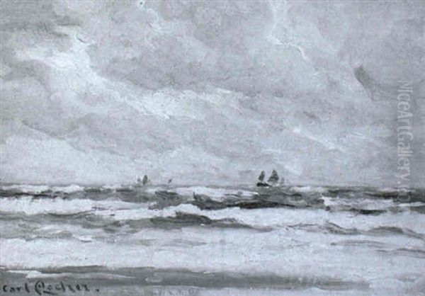 S+ndenstorm Skagen Oil Painting by Carl Locher