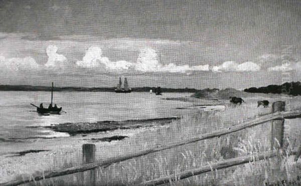 Fra Hornbaek Strand Oil Painting by Carl Locher