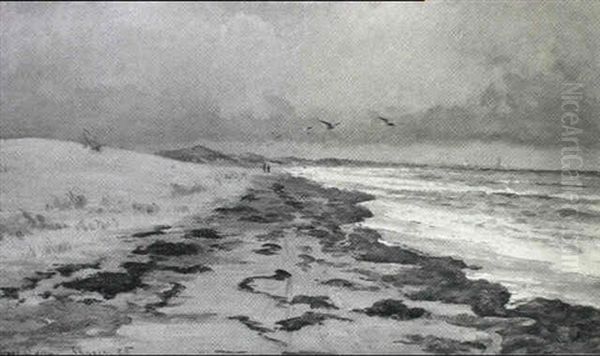 Udsigt Over Skagens Gren Oil Painting by Carl Locher