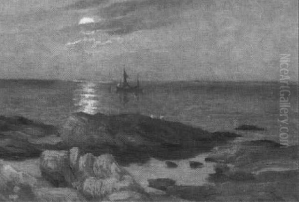 Sommeraften Ved Fuldmane Oil Painting by Carl Locher