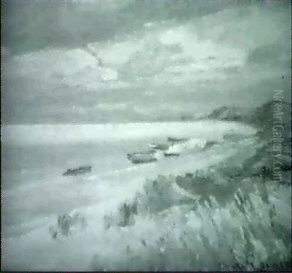 Parti Fra Skagen Sonderstrand Oil Painting by Carl Locher