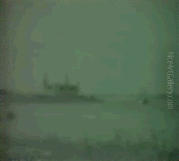 Ud For Kronborg, Marine Oil Painting by Carl Locher