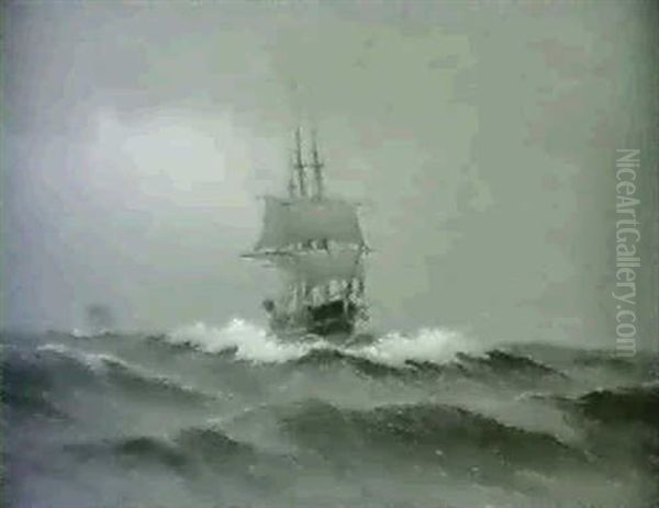 For Fulde Sejl Oil Painting by Carl Locher