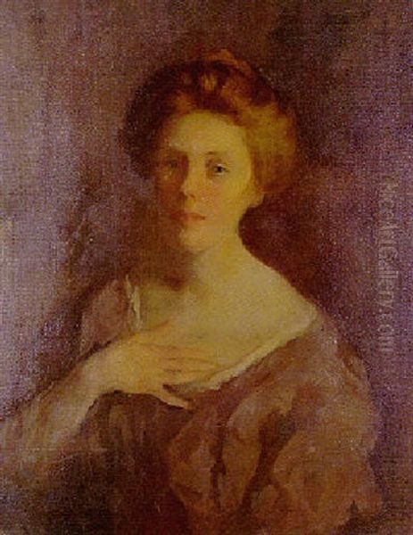 Portrait Of A Lady Oil Painting by Wilton Lockwood