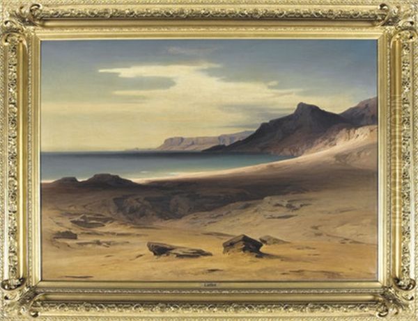 Bucht Von Salamis Oil Painting by August Loeffler