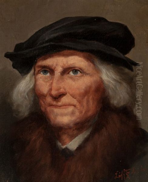 Portrait Of A Man Oil Painting by Ludwig von Loefftz