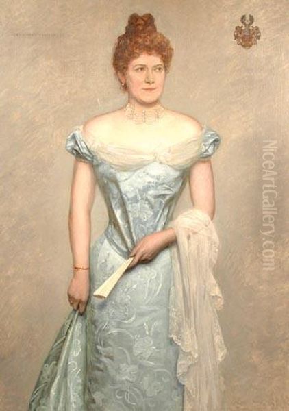 Ritratto Di
Nobildonna Oil Painting by Karl Ii Bennewitz Von Lofen