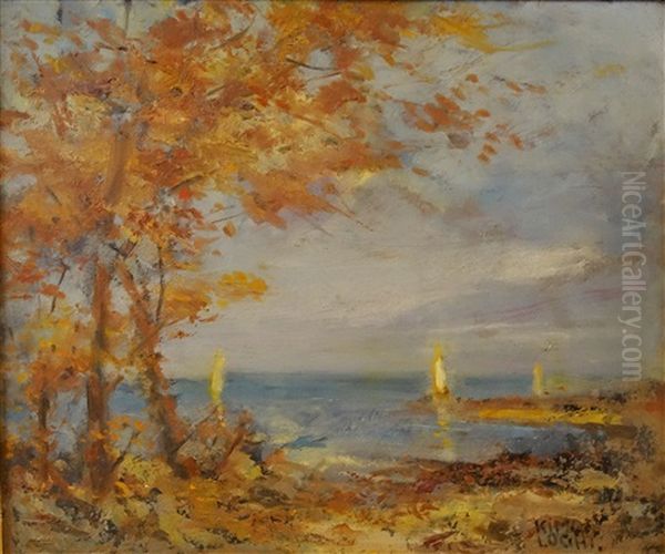 Yawls Oil Painting by Kimon Loghi