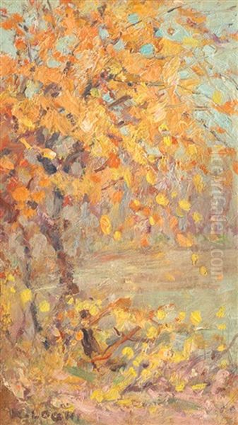 Early Autumn Oil Painting by Kimon Loghi