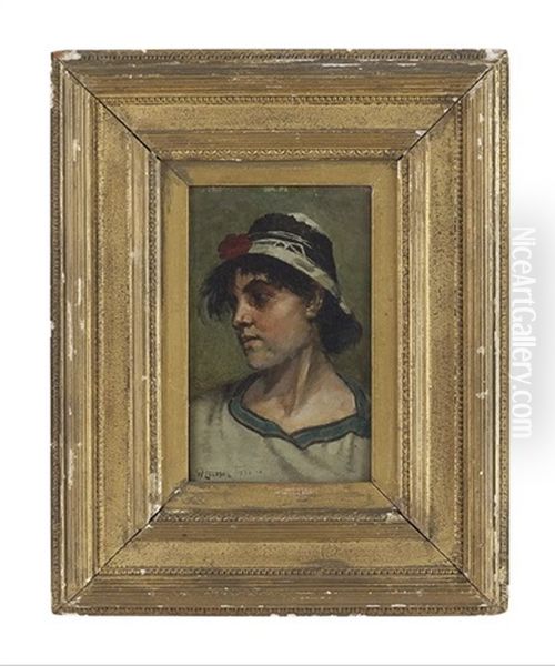 Study Of A Washwoman Oil Painting by Logsdail William