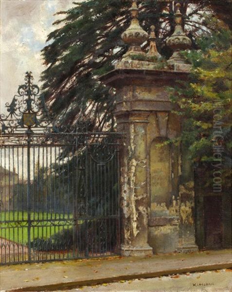 Trinity College Gateway, Oxford Oil Painting by Logsdail William