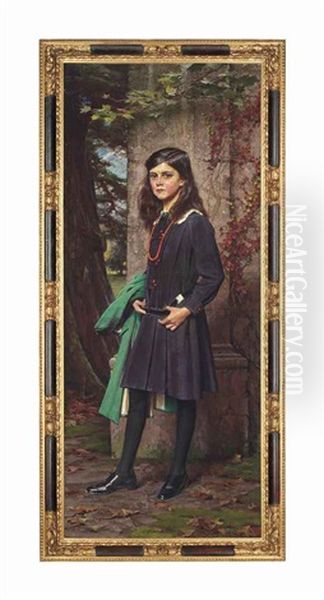 Zelia, Daughter Of Sir Eric Hambro Oil Painting by Logsdail William