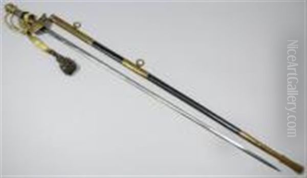 Half Length Portrait Of Colonel Charles Douglas Learoyd Cockburn C.b.e. Royal Engineers, Wearing Scarlet Full Dress Uniform And Great Coat Oil Painting by Logsdail William