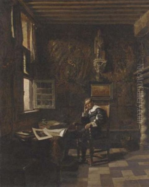 The Connoisseur Oil Painting by Logsdail William