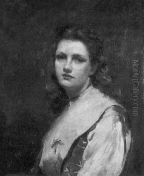 Portrait Of A Young Woman Oil Painting by Logsdail William