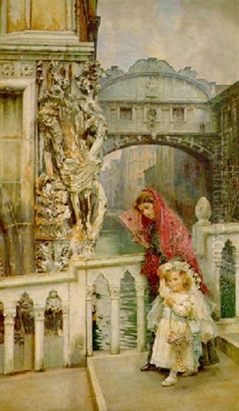 Going To The Procession Oil Painting by Logsdail William