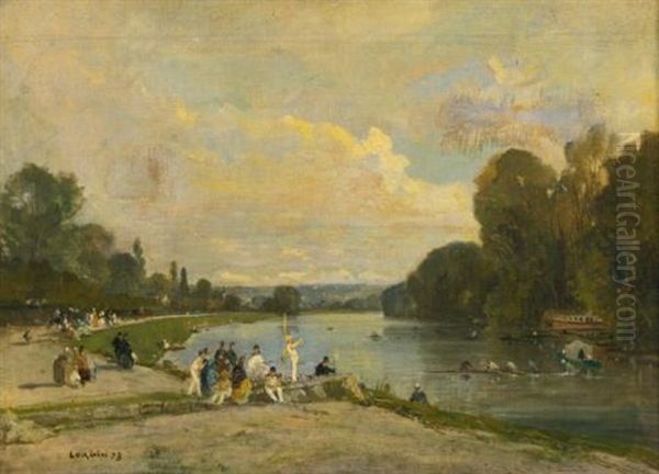 La Fete Nautique Oil Painting by Luigi Loir