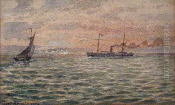 Marine Landscape Oil Painting by Albert Nikolaevich Benois