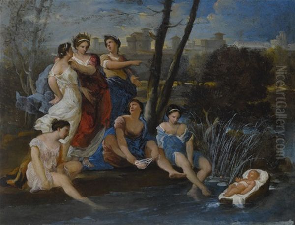 The Finding Of Moses Oil Painting by Nicolas Loir