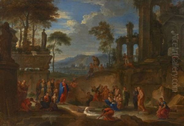 La Resurrection De Lazare Oil Painting by Nicolas Loir