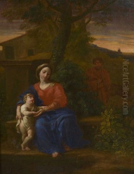 La Sainte Famille Avec Saint Jean Oil Painting by Nicolas Loir