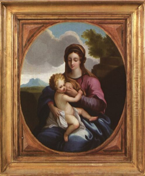 Vierge A L'enfant Oil Painting by Nicolas Loir