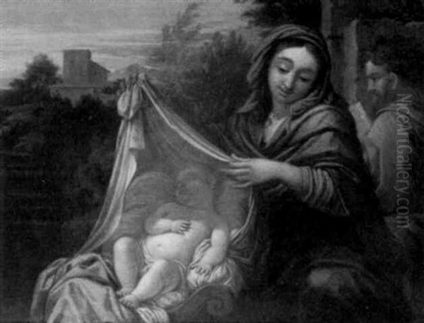 La Sainte Famille Oil Painting by Nicolas Loir