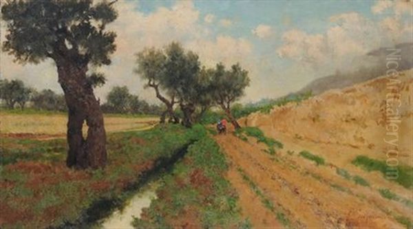 Veduta Di Canale Oil Painting by Francesco Lojacona