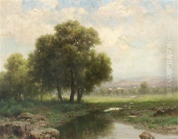 Paysage D'italie Oil Painting by Francesco Lojacono