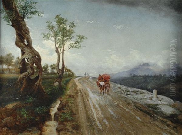 Dopo La Pioggia Oil Painting by Francesco Lojacono