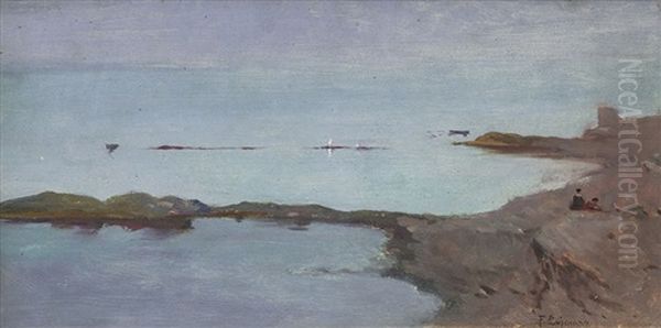 Paesaggio Marino Oil Painting by Francesco Lojacono