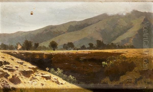 Paesaggio Siciliano Oil Painting by Francesco Lojacono