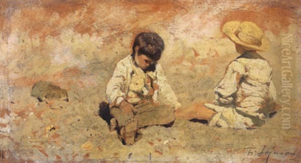 I Bambini Oil Painting by Francesco Lojacono