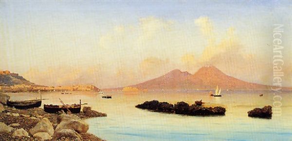 Veduta Di Napoli Oil Painting by Francesco Lojacono