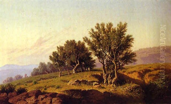 Uliveto Oil Painting by Francesco Lojacono