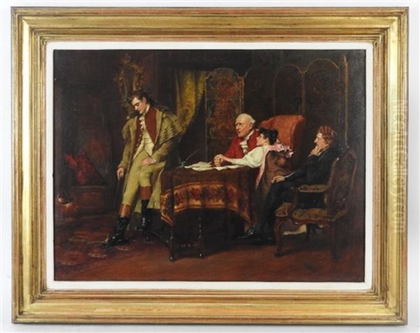 The Broken Engagement Oil Painting by John Arthur Lomax