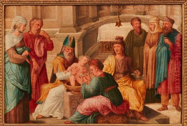 La Circoncision Oil Painting by Lambert Lombard