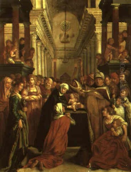 The Circumcision Oil Painting by Lambert Lombard