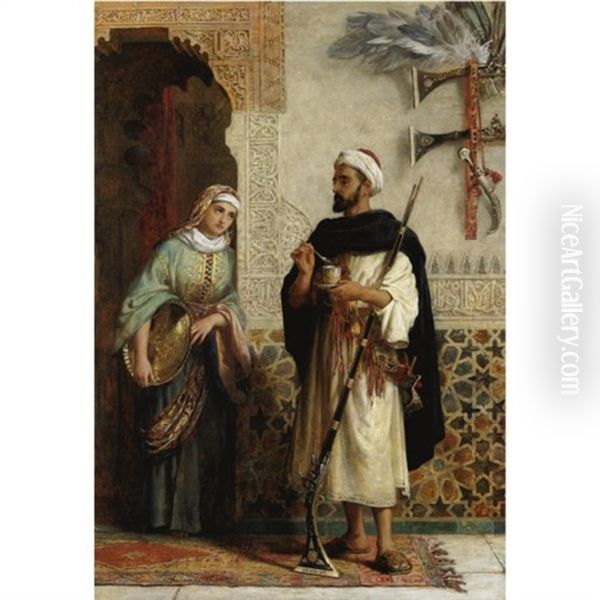 The Palace Guard Oil Painting by Edwin Longsden Long