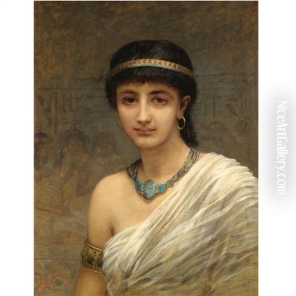 A Votary Of Isis Oil Painting by Edwin Longsden Long